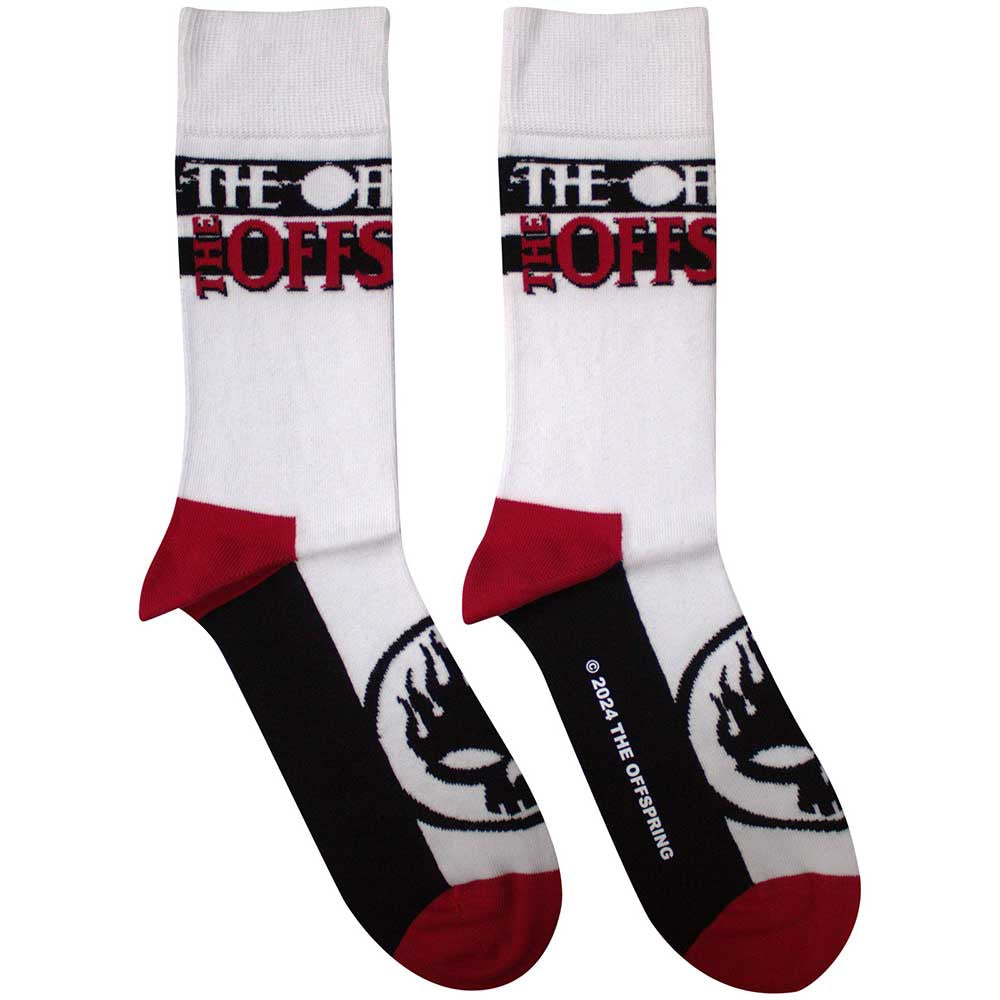 OFFSPRING - Flaming Skull Logo Socks (7-11)