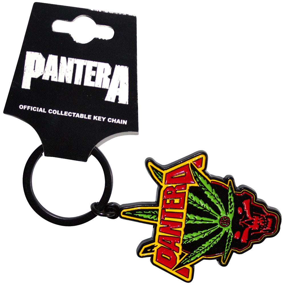PANTERA - Leaf Skull Metal Keyring
