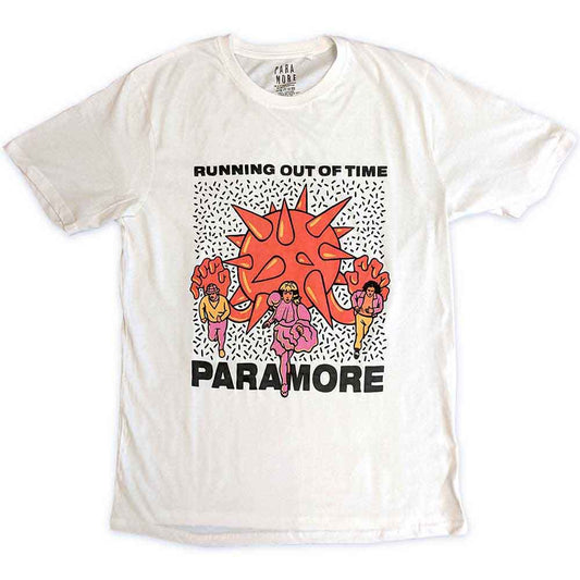 PARAMORE - Running Out Of Time White T-Shirt