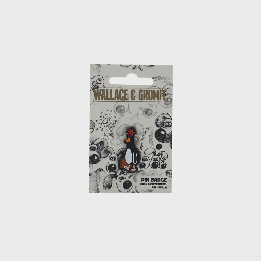 WALLACE & GROMIT - Feathers With Suitcase Pin Badge