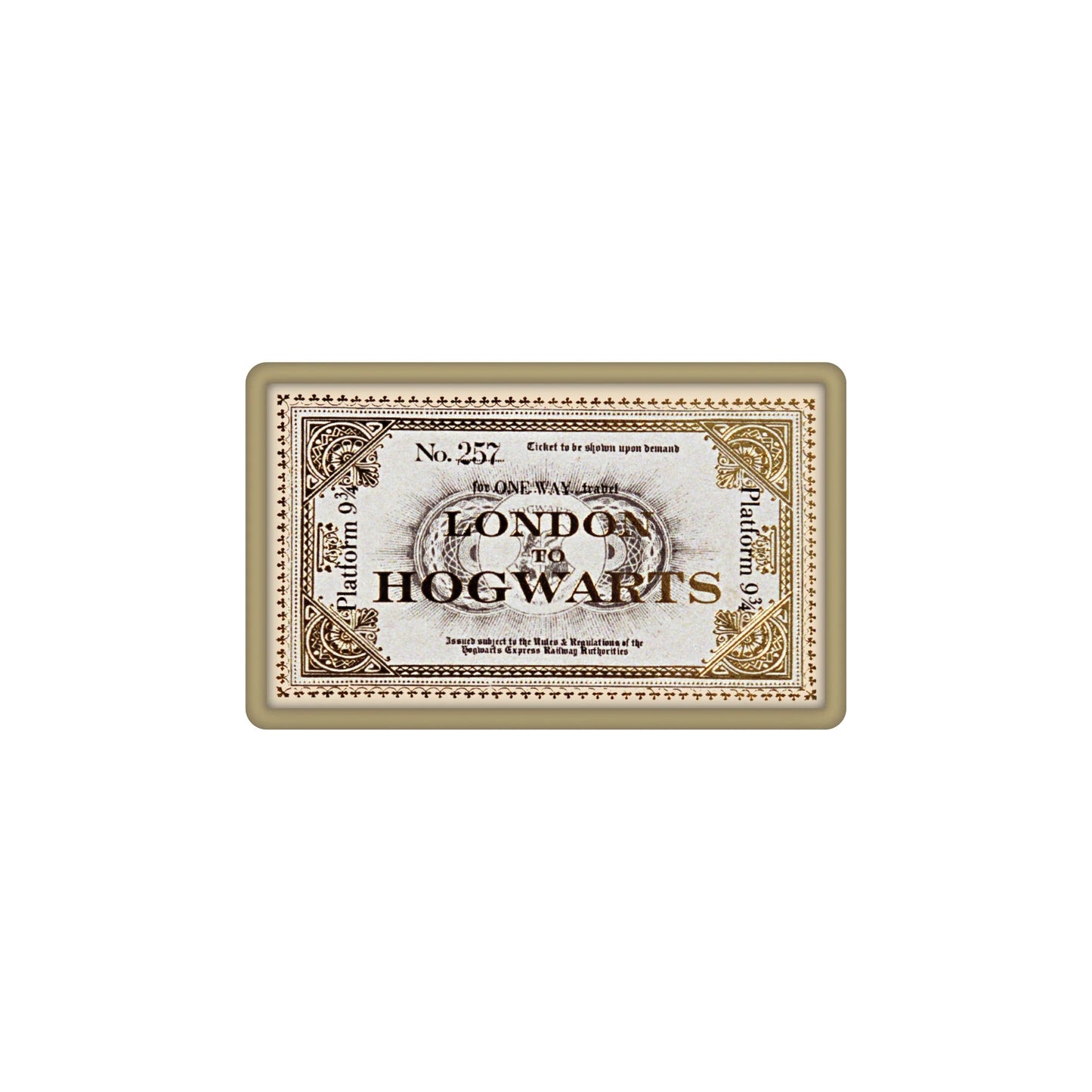 HARRY POTTER - London to Hogwarts Ticket Pin Badge