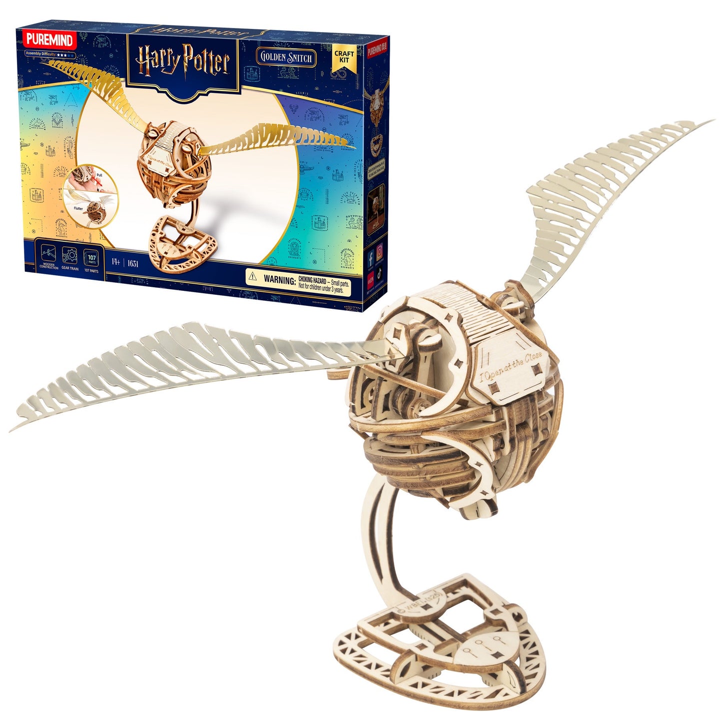 PUREMIND : HARRY POTTER - Golden Snitch Mechanical Wooden Model Kit