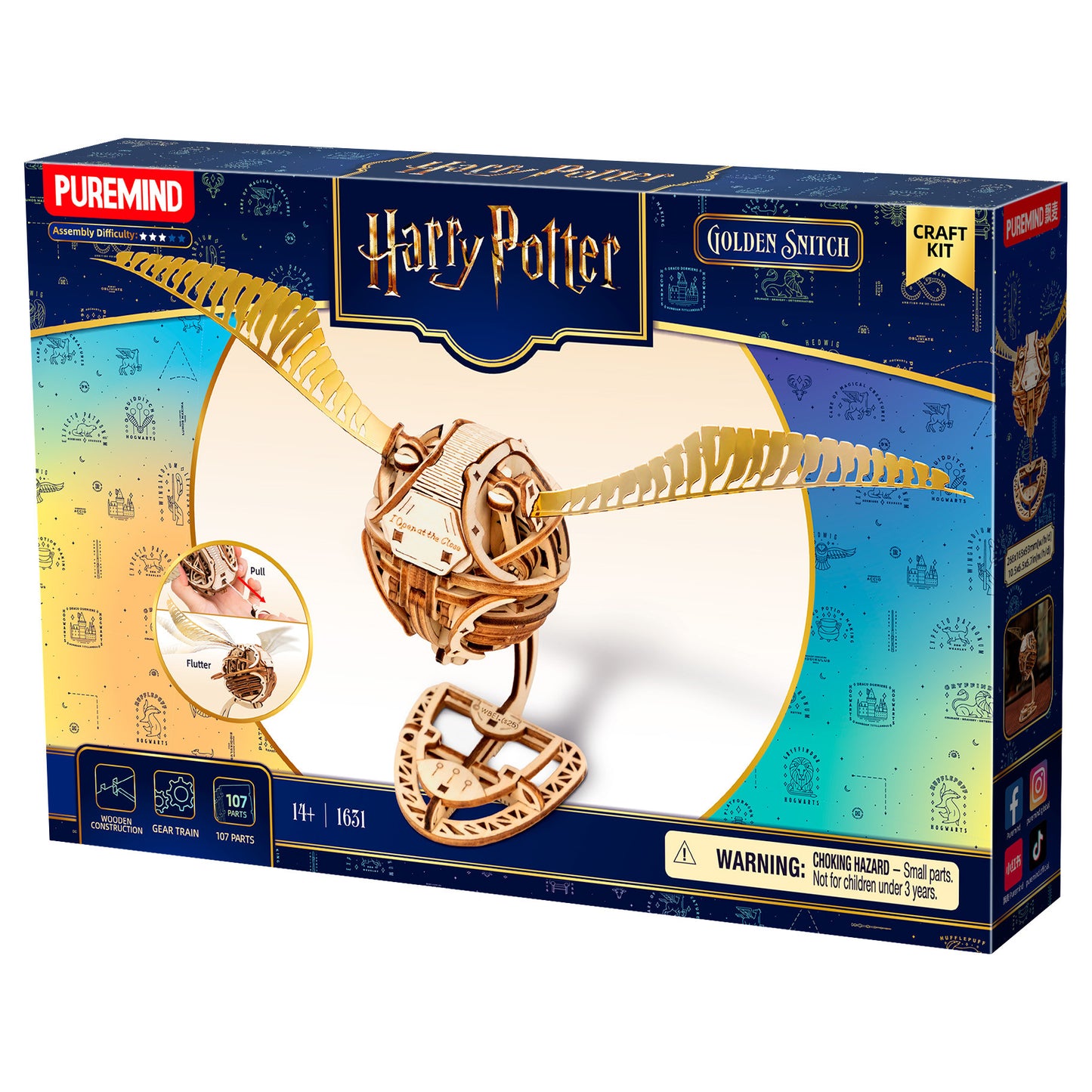 PUREMIND : HARRY POTTER - Golden Snitch Mechanical Wooden Model Kit