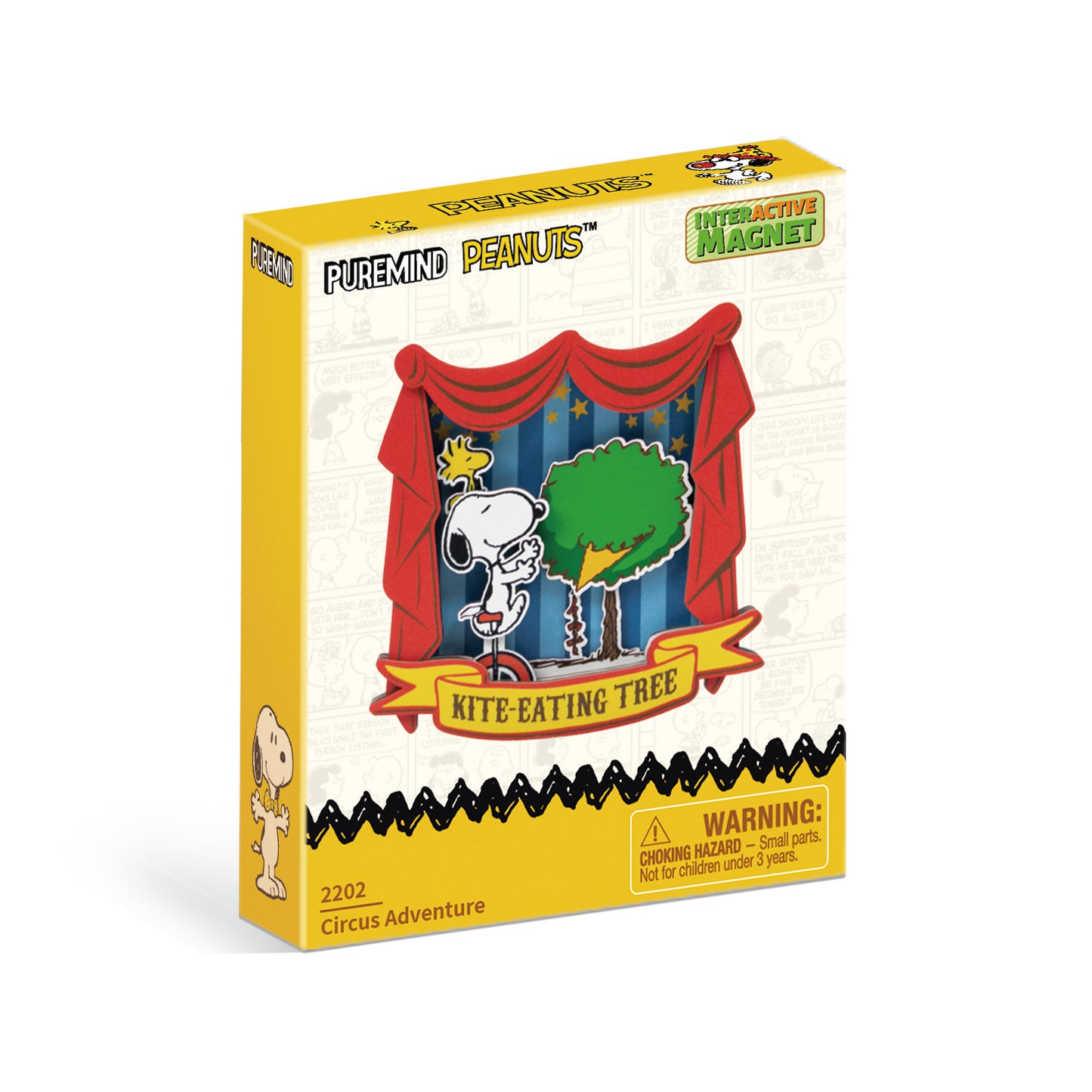 PUREMIND : PEANUTS - Snoopy's Circus Adventure Wooden Magnet