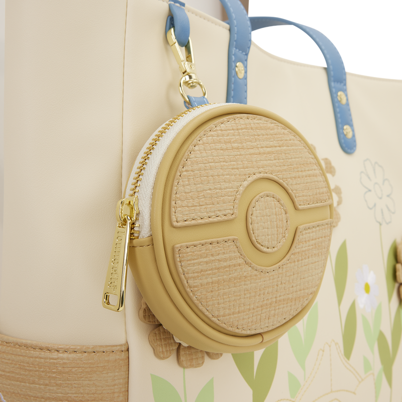 LOUNGEFLY : POKEMON - Floral Tote Crossbody Bag With Coin Bag