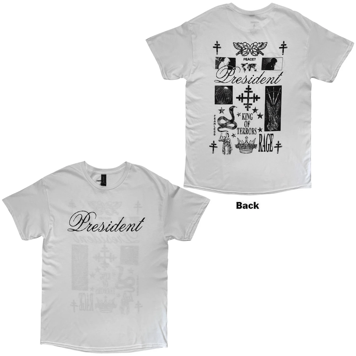 PRESIDENT - King Of Terrors White T-Shirt