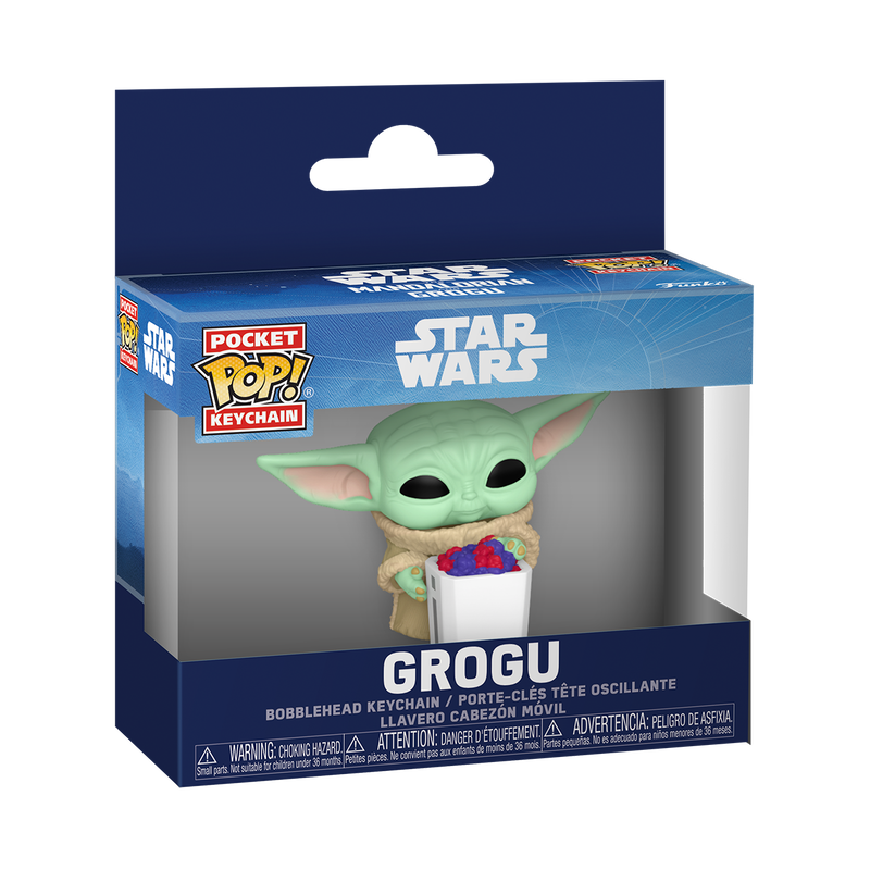 STAR WARS : MANDALORIAN - Grogu With Popcorn Funko Pocket Pop! Keychain