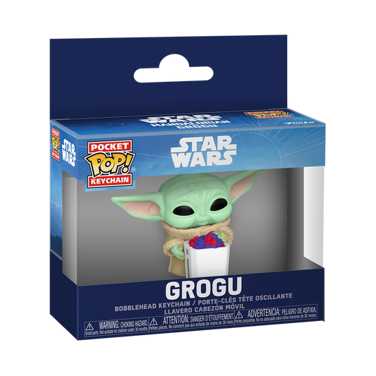 STAR WARS : MANDALORIAN - Grogu With Popcorn Funko Pocket Pop! Keychain