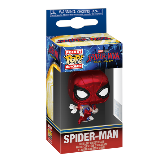 MARVEL : SPIDER-MAN BRAND NEW DAY - Spider-Man Metallic Funko Pocket Pop! Keychain
