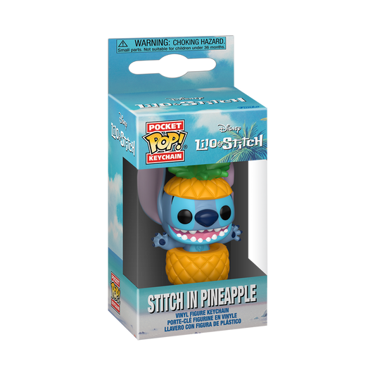 DISNEY : LILO & STITCH - Stitch in Pineapple Funko Pocket Pop! Keychain