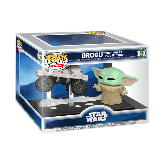 STAR WARS : MANDALORIAN - Grogu with Polar Mouse Droid #841 Funko Pop! Moment