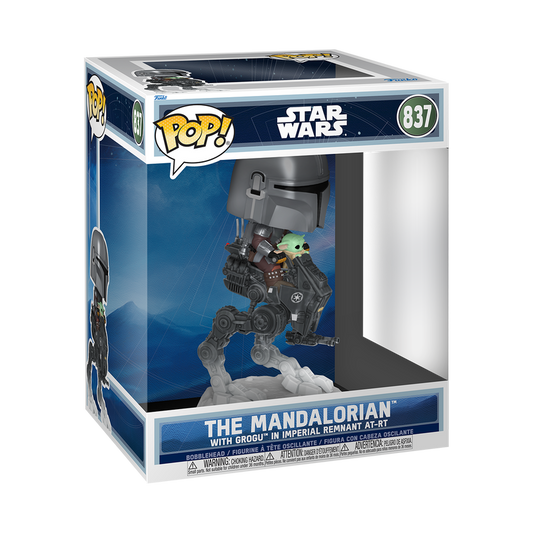 STAR WARS : MANDALORIAN - The Mandalorian with Grogu in Imperial Remnant AT-RT #837 Funko Pop! Rides