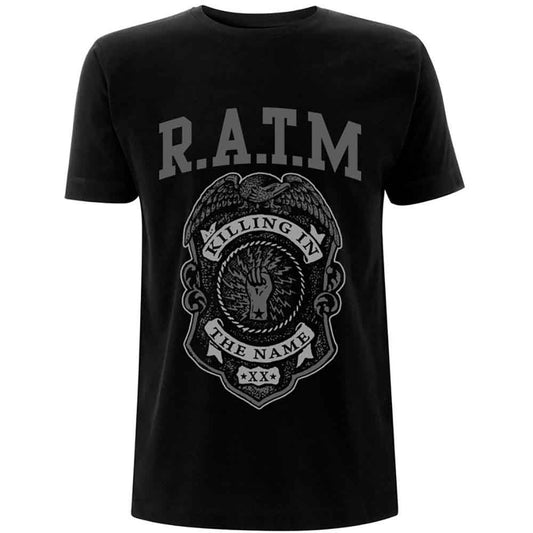 RAGE AGAINST THE MACHINE - Grey Police Badge T-Shirt