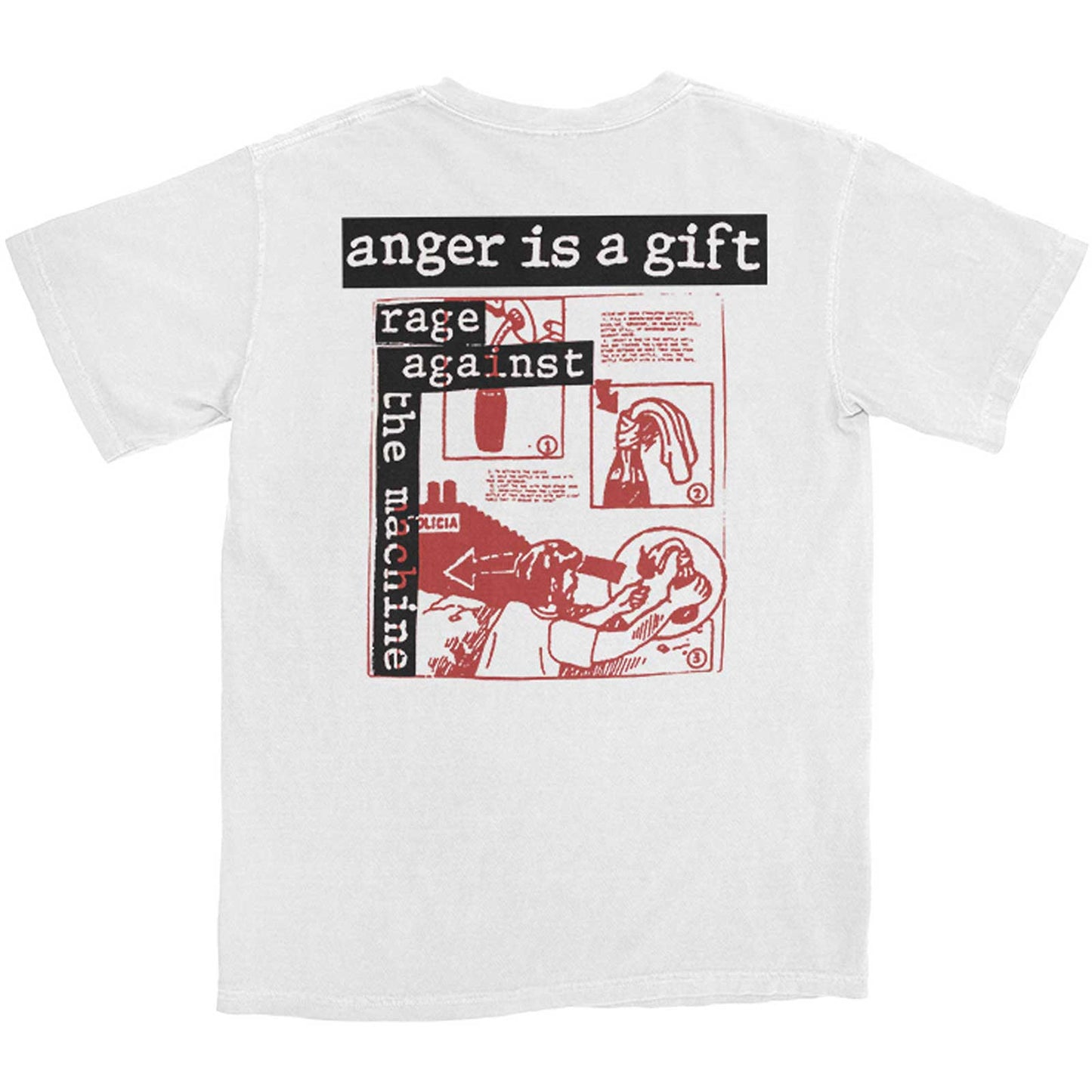 RAGE AGAINST THE MACHINE - Anger Is A Gift Backprint T-Shirt