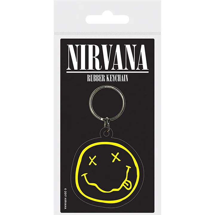 NIRVANA - Smiley Rubber Keyring