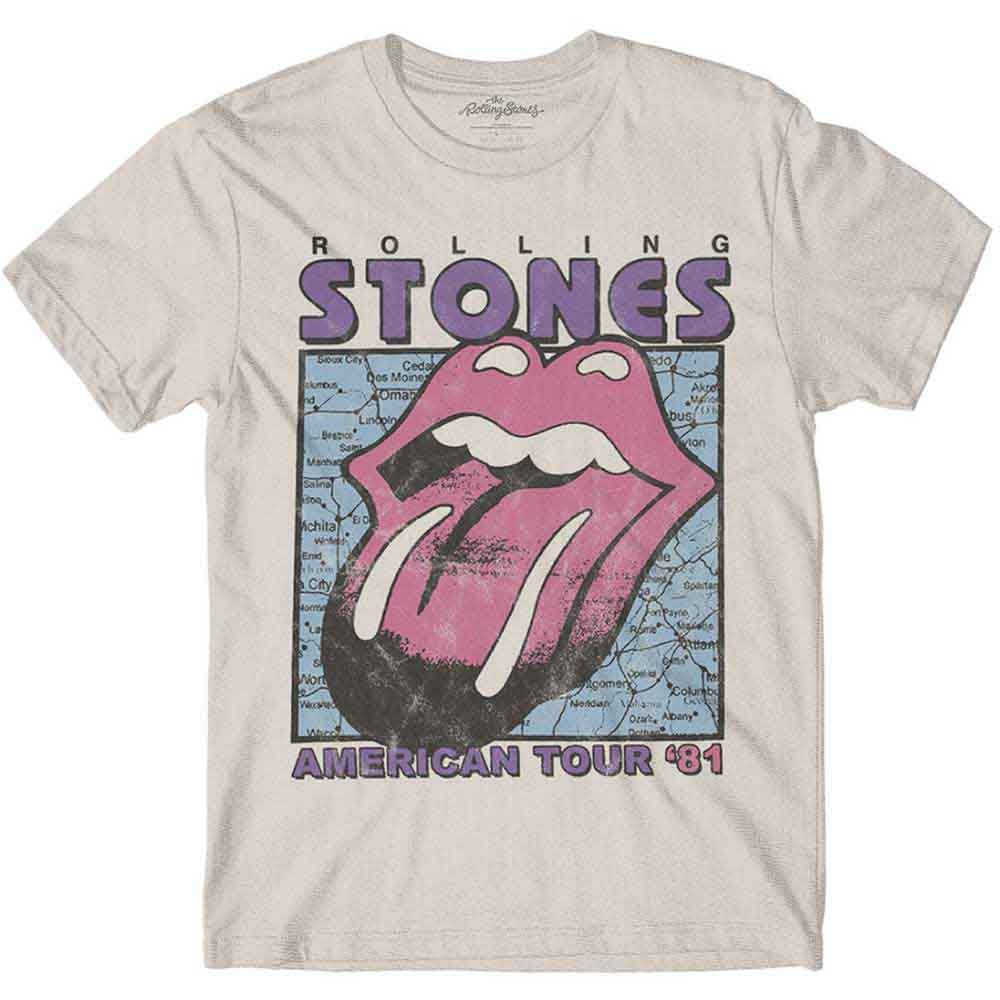 ROLLING STONES - American Tour Map T-Shirt