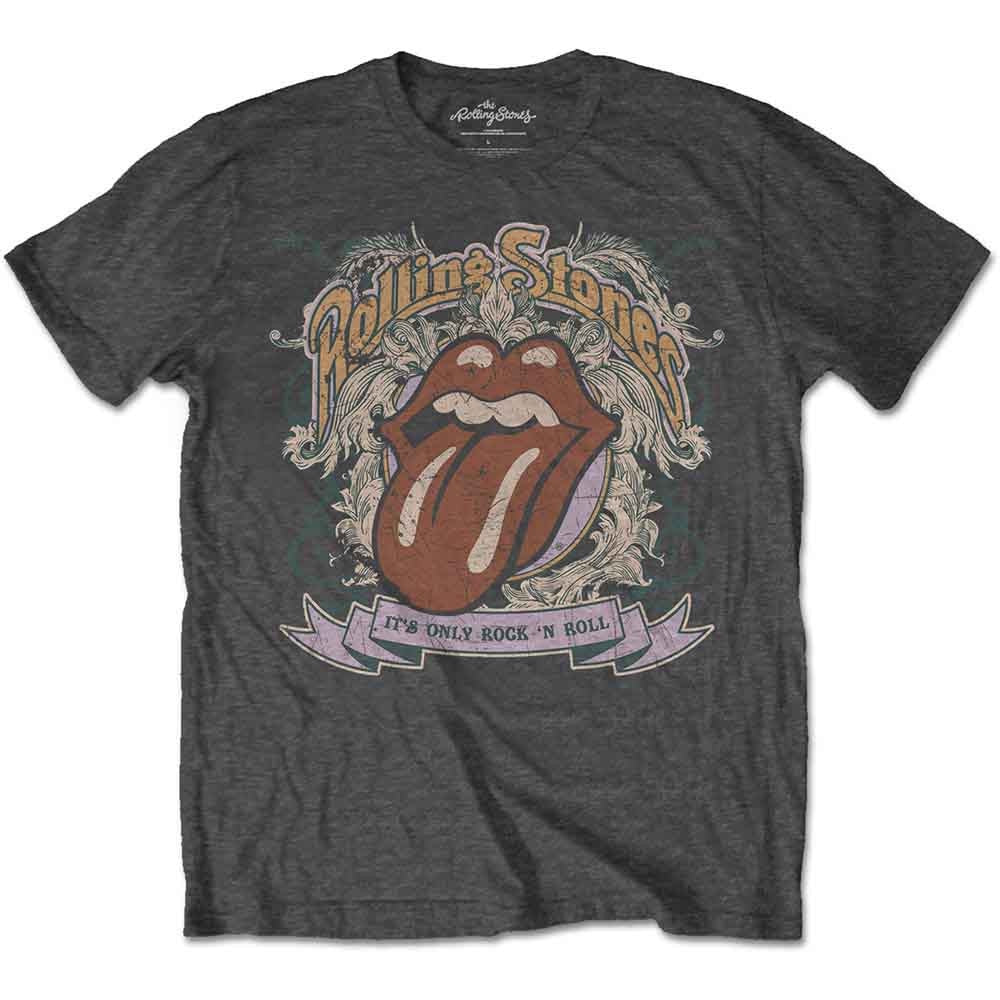 ROLLING STONES - It's Only Rock & Roll Charcoal Grey T-Shirt