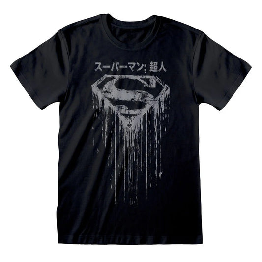 DC : SUPERMAN - Distressed Japanese Logo T-Shirt