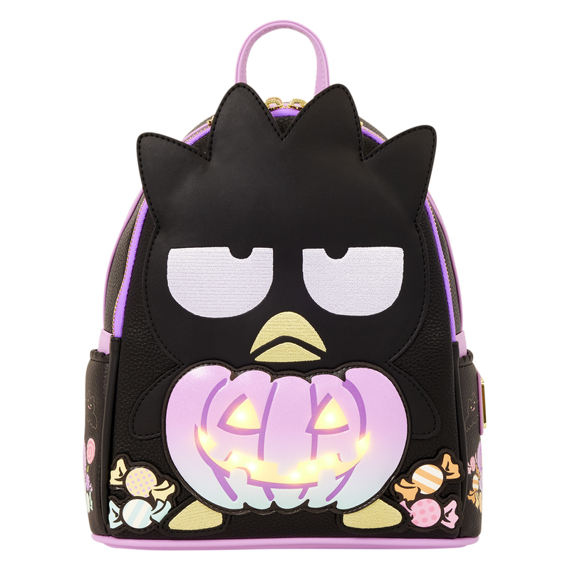 LOUNGEFLY : SANRIO - Badtz-Maru Pumpkin Light-Up Cosplay Mini Backpack
