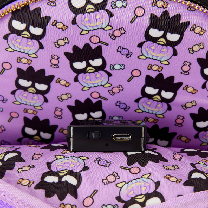 LOUNGEFLY : SANRIO - Badtz-Maru Pumpkin Light-Up Cosplay Mini Backpack