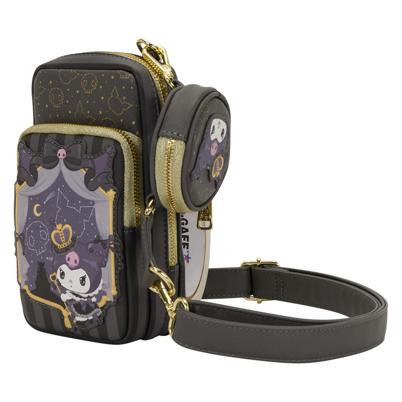 LOUNGEFLY : SANRIO - Kuromi 20th Anniversary Cell Phone Crossbody Bag With Coin Bag