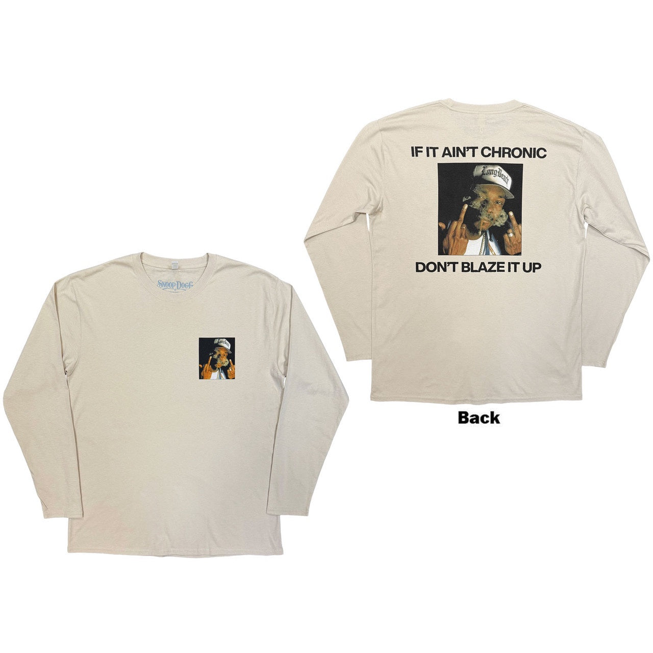 SNOOP DOGG - Middle Finger Design Long Sleeve T-Shirt