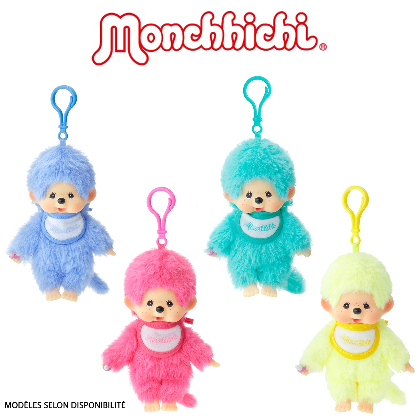 MONCHHICHI - Lacie Satin Bib Assorted Plush Keyring