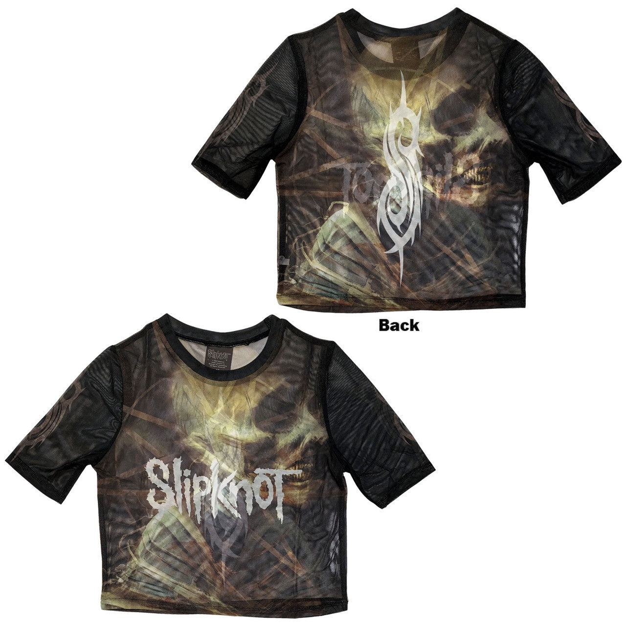 SLIPKNOT - The End, So Far Profile Back Print Mesh Crop Top