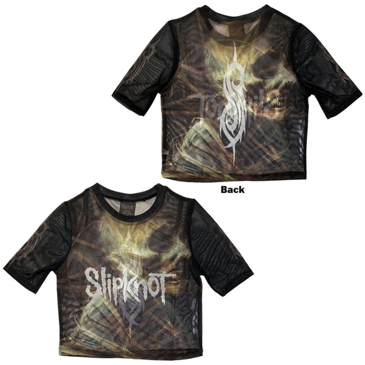SLIPKNOT - The End, So Far Profile Back Print Mesh Crop Top