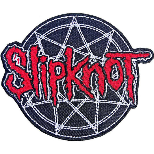 SLIPKNOT - Red Logo & Nonogram Woven Patch
