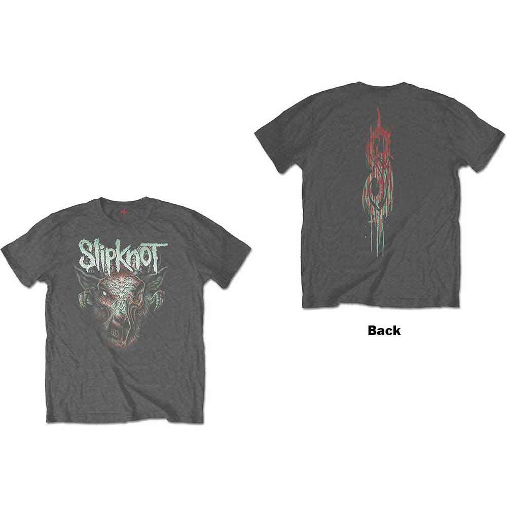 SLIPKNOT - Infected Ghost Charcoal Back Print Kids T-Shirt