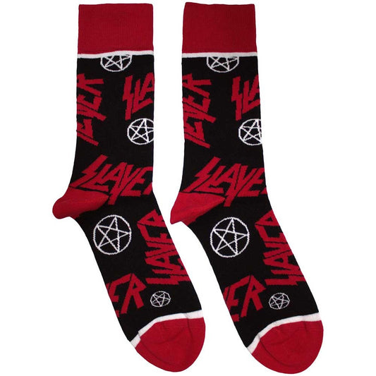 SLAYER - Logos and Pentagrams Socks (7-11)