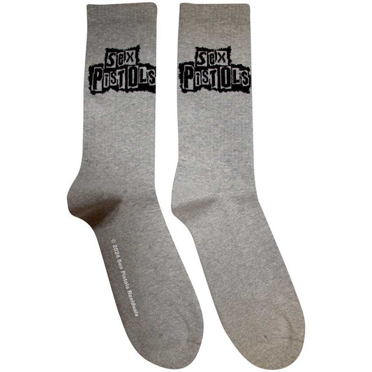 SEX PISTOLS - Grey Logo Socks (7-11)
