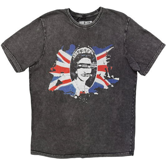 SEX PISTOLS - GSTQ Flag Stone Wash T-Shirt