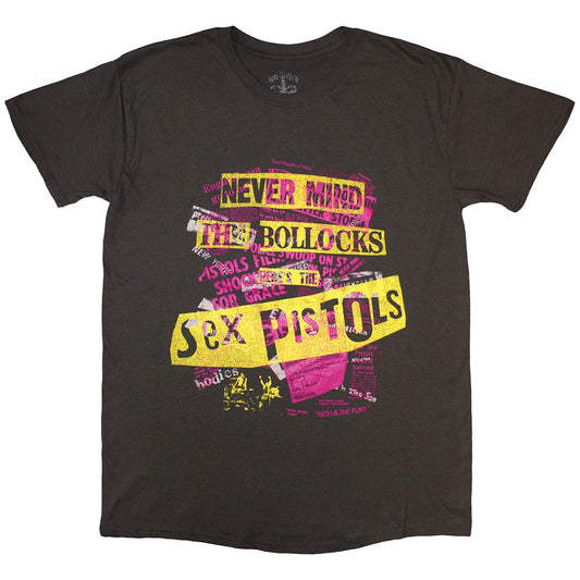 SEX PISTOLS - Never Mind The Bollocks Text Overlay T-Shirt