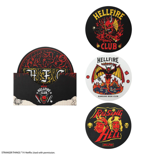 STRANGER THINGS - Set Of 4 Hellfire Club Coasters