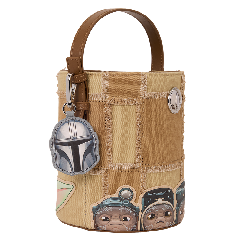 LOUNGEFLY : STAR WARS - Mandalorian Grogu & Anzellan Crossbody Bag