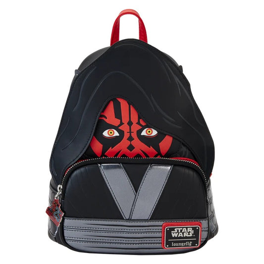 LOUNGEFLY : STAR WARS - Darth Maul Detachable Hood Mini Backpack