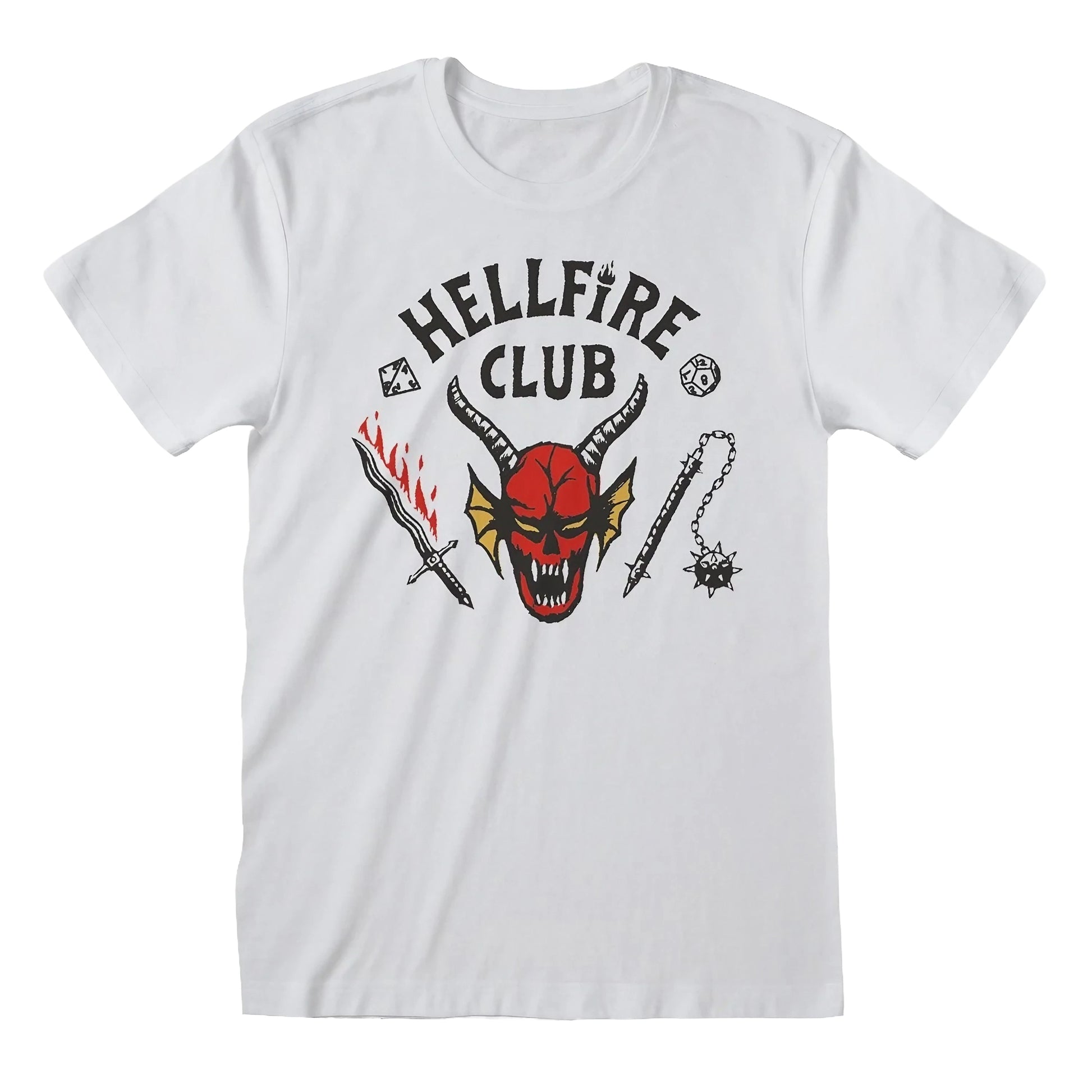 White 'Hellfire Club' t-shirt from the series Stranger Things