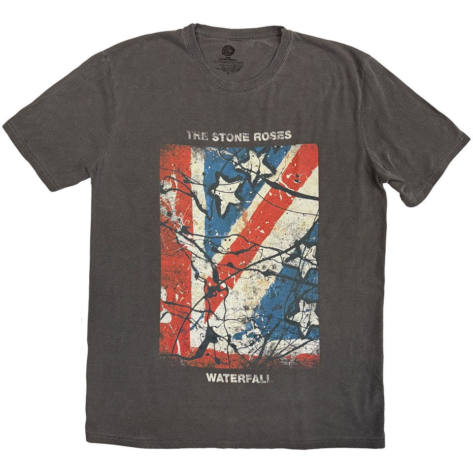 STONE ROSES - Waterfall Jumbo-Print Stone Wash T-Shirt