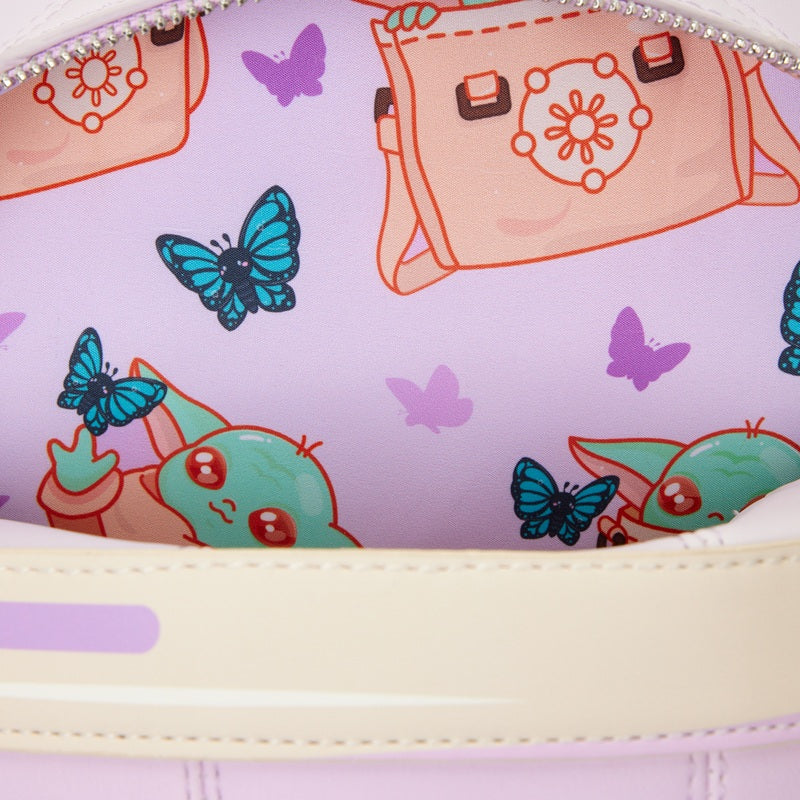 LOUNGEFLY : STAR WARS - Mandalorian Grogu Figural Pod Plush Crossbody Bag