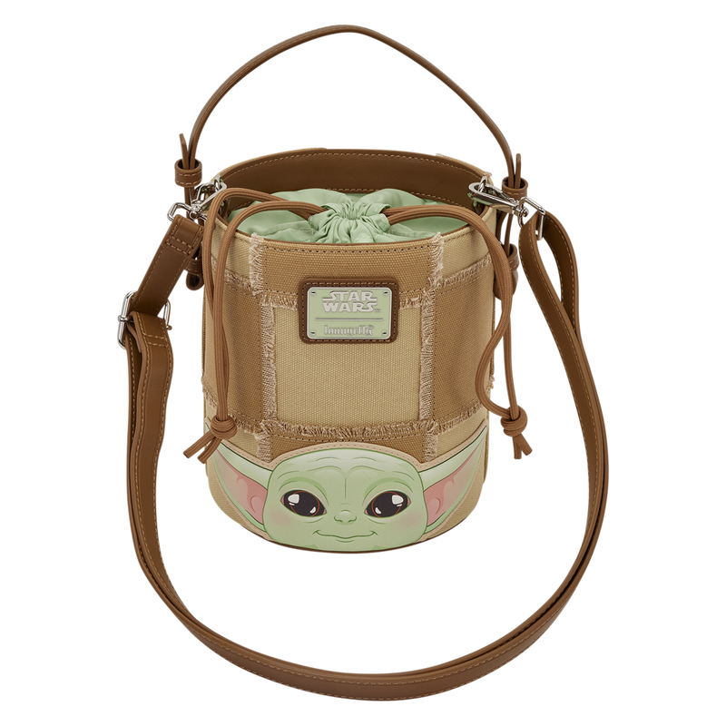 LOUNGEFLY : STAR WARS - Mandalorian Grogu & Anzellan Crossbody Bag