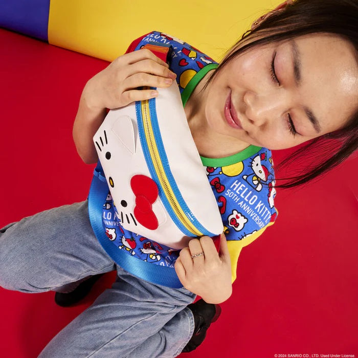 LOUNGEFLY : SANRIO - Hello Kitty 50th Anniversary Convertible Belt Bag