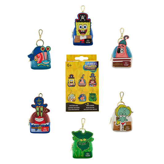 LOUNGEFLY : NICKELODEON - SpongeBob SquarePants Mystery Mini Backpack Keychain Charm