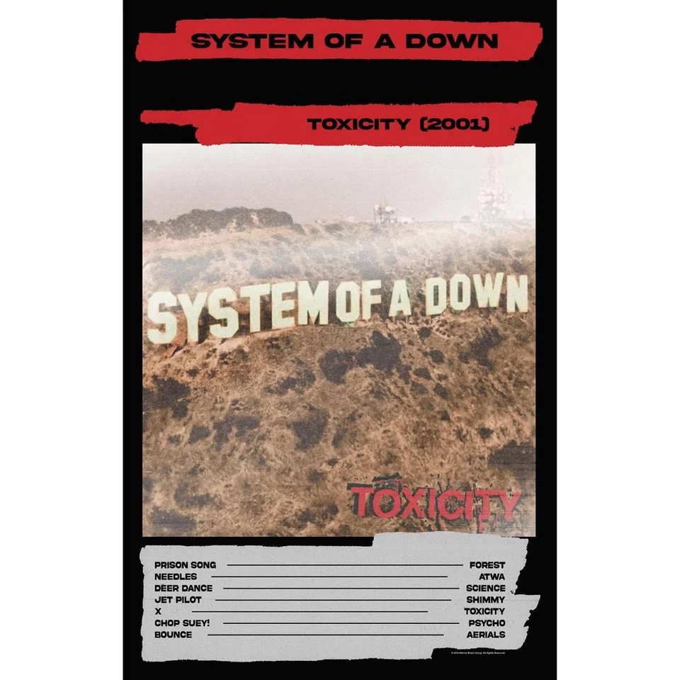 SYSTEM OF A DOWN - Toxicity Textile Poster