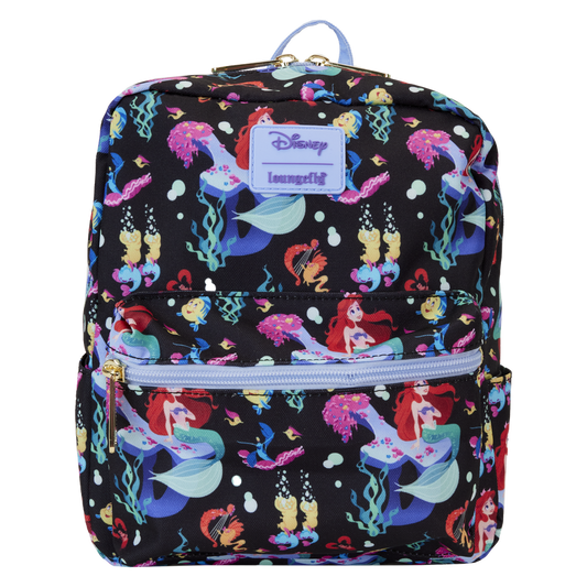 LOUNGEFLY : DISNEY - Little Mermaid Life Is The Bubbles Nylon Mini Backpack