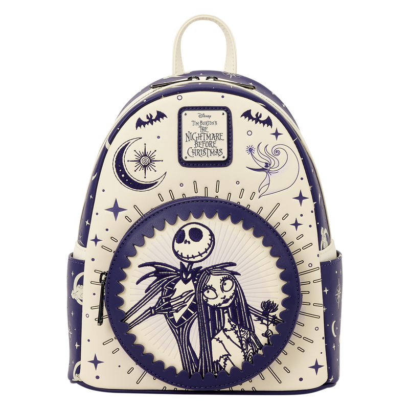 LOUNGEFLY : NIGHTMARE BEFORE CHRISTMAS - Jack Skellington & Sally Night Sky Mini Backpack