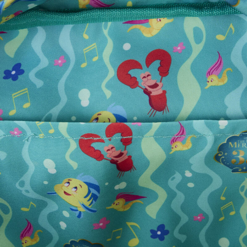 LOUNGEFLY : DISNEY - Little Mermaid Life Is The Bubbles Nylon Mini Backpack
