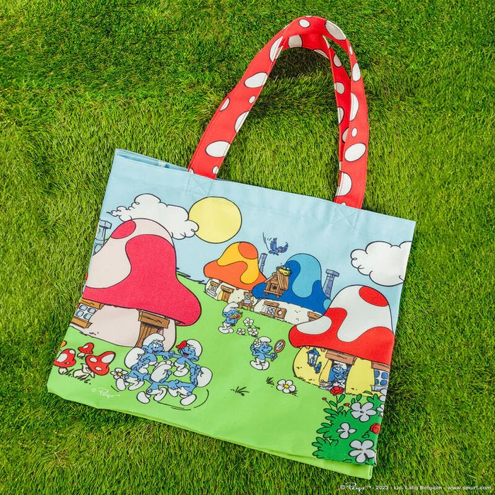 LOUNGEFLY : SMURFS - Village Life Canvas Tote Bag