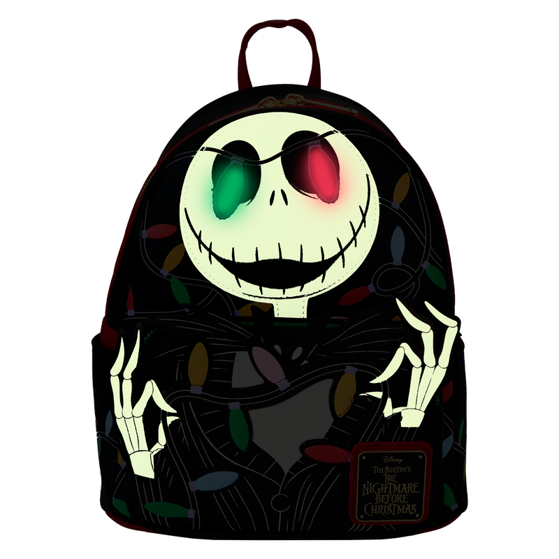 LOUNGEFLY : NIGHTMARE BEFORE CHRISTMAS - Jack Smiling Light Up Mini Backpack